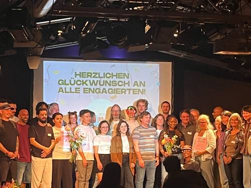 Alle Ausgezeichneten gemeinsam auf der Bühne